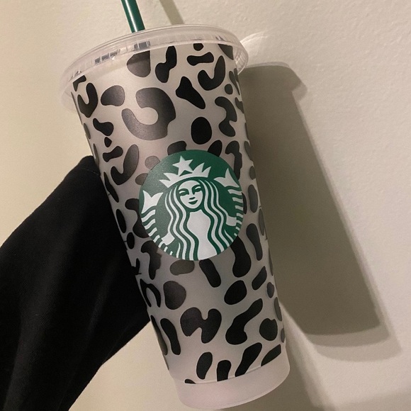 Cheetah Starbucks reusable cold cup